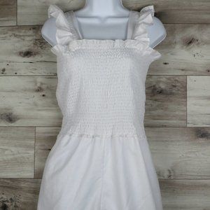 Derek Heart* Women's Smock Top Sleeveless Ruffled Strap‎ Romper~ Size Medium